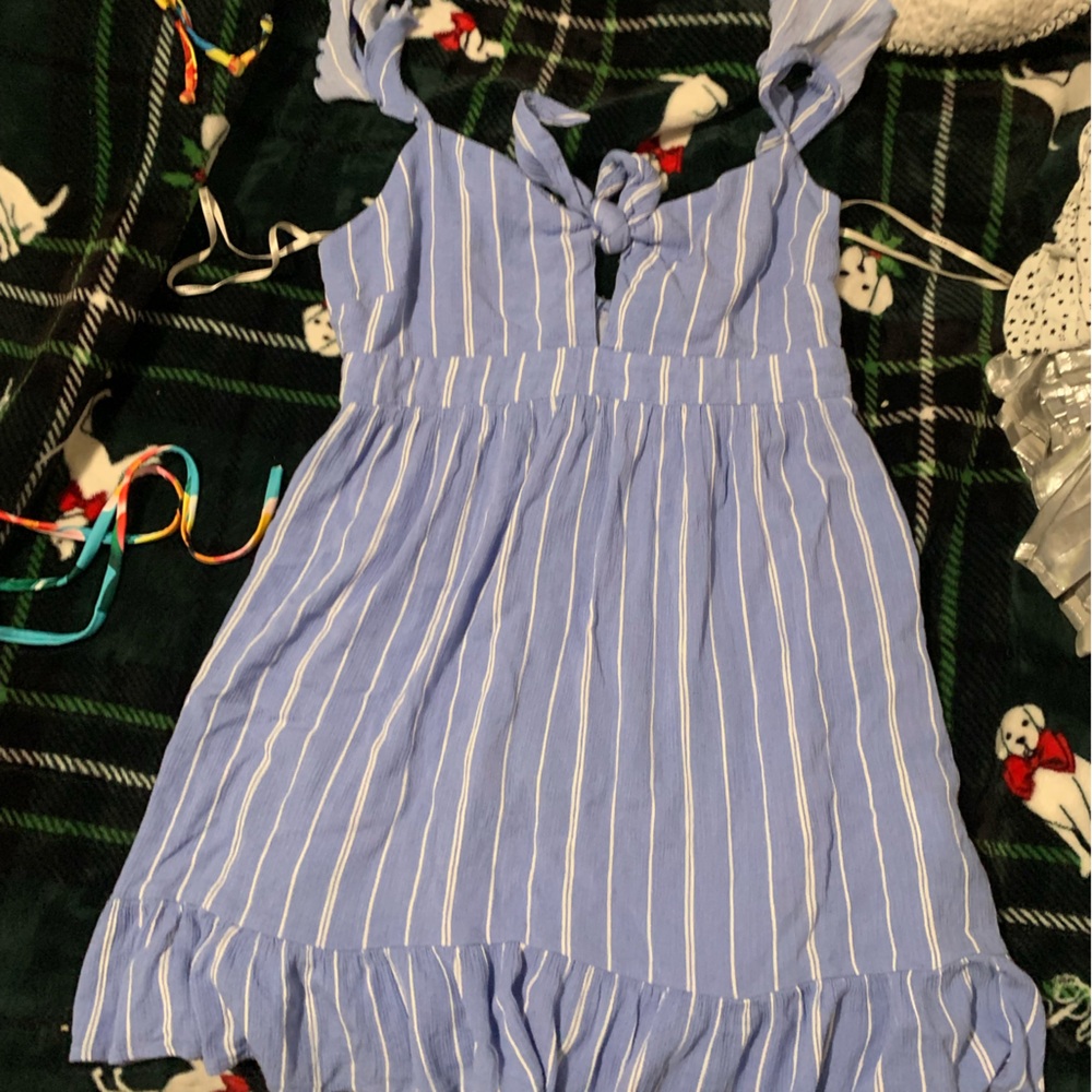 Blue and White Striped Kids Dress used